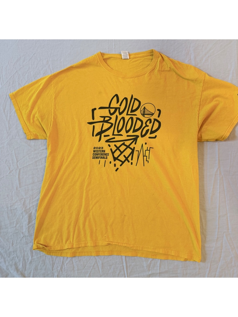 Fruit of the Loom Gold Blooded 2023 Western Conference Semifinals Yellow T-Shirt